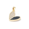 Brass Micro Pave Clear Cubic Zirconia Pendants KK-R213-06G-02-2