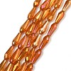 Electroplate Glass Beads Strands EGLA-L015-HP-B01-1