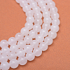 Round Natural White Jade Bead Strands G-R345-4mm-06-5