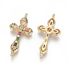 Brass Micro Pave Cubic Zirconia Links LS-ZIRC-O034-16G-2