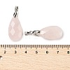 Natural Rose Quartz Pendants G-L614-D03-P02-3