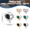 12Pcs 6 Color Rack Plating Alloy with Glass Pendants FIND-FH0007-76-2