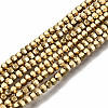 Electroplate Non-magnetic Synthetic Hematite Beads Strands G-T114-46G-1
