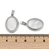 Brass Pave Natural Shell Pendants KK-Z078-15P-3