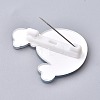 Acrylic Safety Brooches JEWB-F012-15-3