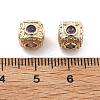 Brass Micro Pave Cubic Zirconia Beads KK-R216-17KCG-02-3