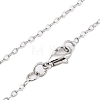 Brass Cable Chain Necklaces for Women NJEW-D302-58P-3