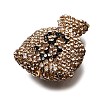 Handmade Polymer Clay Rhinestone Beads CLAY-Z006-04B-2