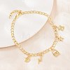 Brass Charm Bracelets BJEW-F545-01C-G-1
