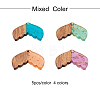 Transparent Resin & Walnut Wood Pendants RESI-CJ0001-68-3