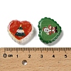 Christmas Printed Opaque Acrylic Beads OACR-D316-02A-3