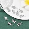 SHEGRACE Brass Micro Pave Clear Cubic Zirconia Pendants XGRQ29910-394P-S-4