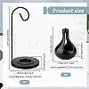 Ceramic Teardrop Candle Holder Oil Burner with Iron Rack DJEW-WH0015-116B-2