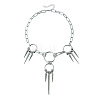 Punk Alloy Spike Cone Pendant Necklaces for Women WG6CA62-01-1