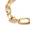 PVD Vacuum Plating 304 Stainless Steel Paperclip Chain Bracelet for Men Women BJEW-E031-04G-03-3