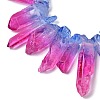 Two Tone Natural Quartz Crystal Beads Strands G-Z131-K01-07-4