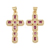 Brass Micro Pave Cubic Zirconia Pendants CU-CBADC6C-12G-06-1