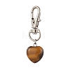 Natural Tiger Eye Pendant Decorations HJEW-JM02908-01-1