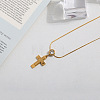 201 Stainless Steel Crystal Rhinestone Pendant Necklaces for Women WG0C703-01-1