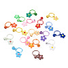 17Pcs 17 Colors Soft Rubber Pendant Keychains KEYC-BY0001-03-2