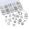 100Pcs 10 Styles Tibetan Style Alloy Bead Frames TIBEB-YW0001-27-2