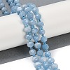 Natural Dyed White Jade Beads Strands G-H057-A22-15-2