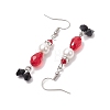 Glass Dangle Earrings EJEW-TA00464-4