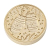Christmas Series Wax Seal Brass Stamp Head AJEW-M037-01G-13-2