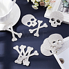 6 Sets Skull Bone Glitter Rhinestone DIY-FH0003-71-4