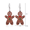 Christmas Alloy Rhinestone Dangle Earrings FS-WGC5D36-15-1