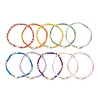 10Pcs Glass Seed Beads & Glass & Natural Trochid Shell Beaded Stretch Bracelets for Women BJEW-MZ00272-5
