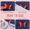 40Pcs 4 Styles Polyester Embroider Thread Iron on/Sew On Patches PATC-TA0001-45C-7