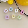 UV Plating Acrylic Alphabet Beads OACR-N163-42D-1