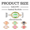 20Pcs Polymer Clay Ball & CCB Oval Frame Links Connector Charms CLAY-TADJ0001-03-4