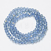 Electroplate Transparent Glass Beads Strands EGLA-A034-T2mm-H15-2