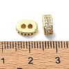 Rack Plating Brass Micro Pave Clear Cubic Zirconia Beads KK-U014-02G-2