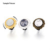 Adjustable Flower Alloy & Iron Bezel Cup Ring Base with Rotatable Tray MAK-T012-07G-5
