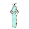 Synthetic Turquoise Pointed Big Pendants PW-WG9A7F3-05-1