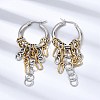304 Stainless Steel Hoop Earrings for Women EJEW-G463-03GP-2
