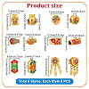 36Pcs 6 Styles Alloy Enamel European Dangle Beads FIND-GA0008-60-2