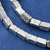 Electroplated Natural Lava Rock Beads Strands G-I360-K02-04-3