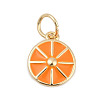 Brass with Enamel Charms KK-Q096-16B-G-1