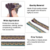 2Rolls 2 Colors Ethnic Style Embroidery Polyester Ribbons OCOR-GA0001-12-3