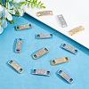 12Pcs 2 Colors Brass Micro Pave Clear Glass Connector Charms FIND-AR0002-40-5