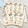 Wood Baby Closet Size Dividers AJEW-WH0352-014-4