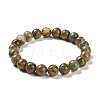 Natural Rhyolite Jasper Stretch Beaded Bracelets G-A185-01S-5