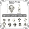 100Pcs 10 Styles Tibetan Styles Alloy Beads FIND-CJ0006-03-2