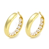 Rack Plating Brass with ABS Plastic Pearl Hoop Earrings for Women EJEW-G410-59G-1