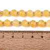 Ombre Effect Dyed Transparent Crackle Glass Beads Strands GLAA-Q111-8MM-07-5