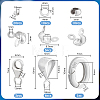 925 Sterling Silver Spring Gate Rings & Tube Bails & Lobster Claw Clasp & Open Jump Rings & Spacer Beads & Crimp Bead Cover FIND-PH0028-32-2